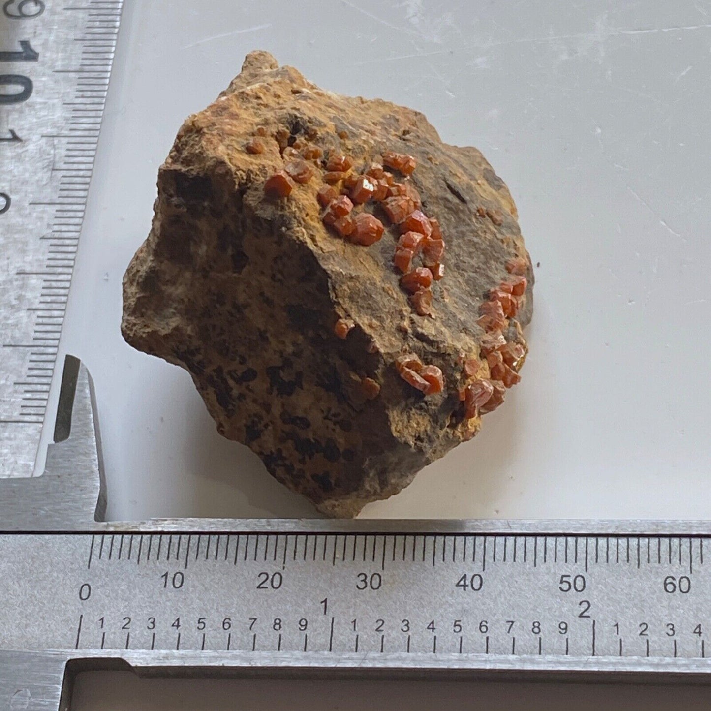 VANADINITE ON MATRIX FROM MIBLADEN, MOROCCO 50g MF960