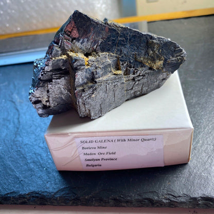 SOLID GALENA ORE FROM BORIEVA MINE, BULGARIA HEAVY 1020g MF1006