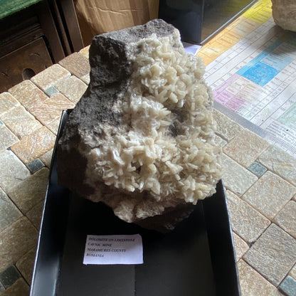 DOLOMITE ON LIMESTONE FROM CAVNIC MINE, ROMANIA. 597g MF1187