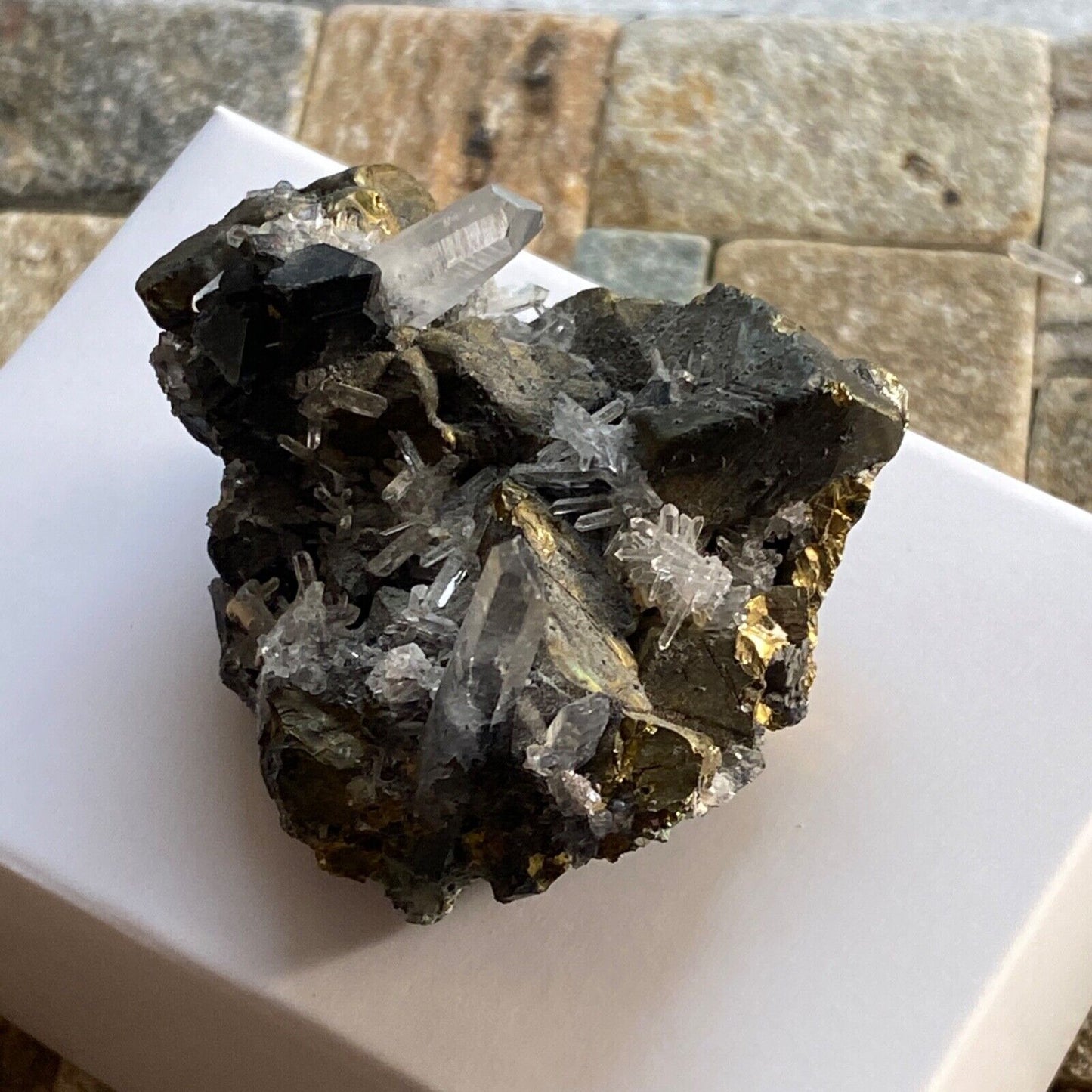 SPHALERITE/QUARTZ/CHALCOPYRITE/PYRITE FROM PERU 48g MF621