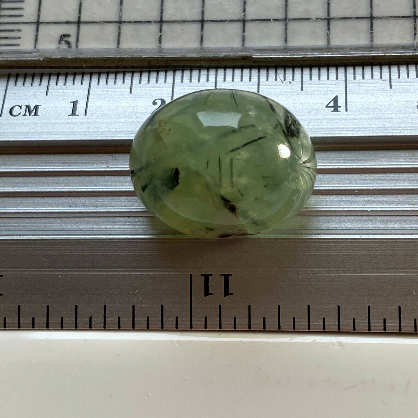 PREHNITE WITH TOURMALINE  INCLUSIONS NATURAL MINED UNTREATED 32.12Ct  MF443