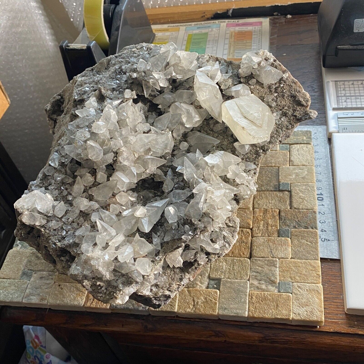 MASSIVE CALCITE CRYSTAL ASSEMBLAGE FROM TAFF WELLS 8kg MF 737