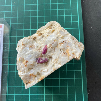 RUBY CORUNDUM ON MARBLE MATRIX FROM HUNZA VALLEY PAKISTAN 215g  MF1531