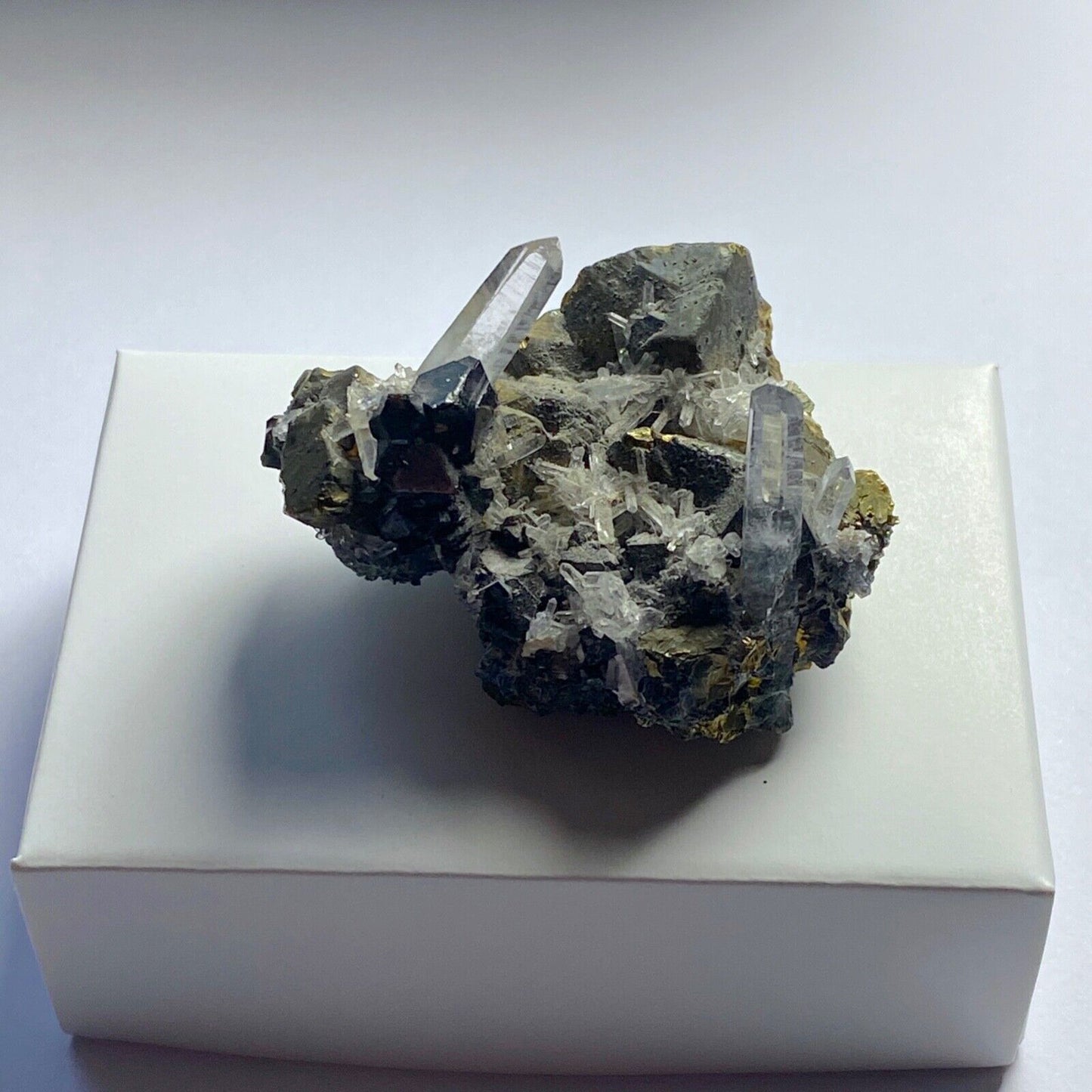 SPHALÉRITE/QUARTZ/CHALCOPYRITE/PYRITE DU PÉROU 48g MF621