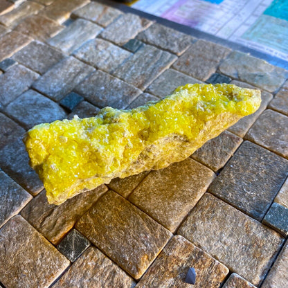 SULPHUR CRYSTAL ASSEMBLAGE FROM STEAMBOAT SPRINGS, NEVADA