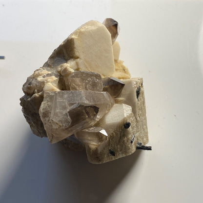 MICROCLINE WITH SMOKE QUARTZ &AEGIRINE LOVELY PIECE FROM MALAWI 286g MF813