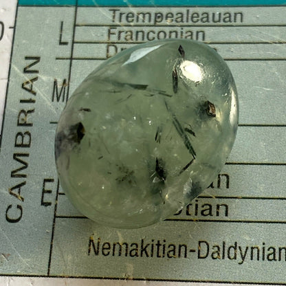 PREHNITE WITH TOURMALINE  INCLUSIONS NATURAL MINED UNTREATED 32.12Ct  MF443