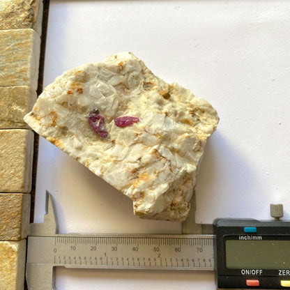 RUBY CORUNDUM ON MARBLE MATRIX FROM HUNZA VALLEY PAKISTAN 215g  MF1531