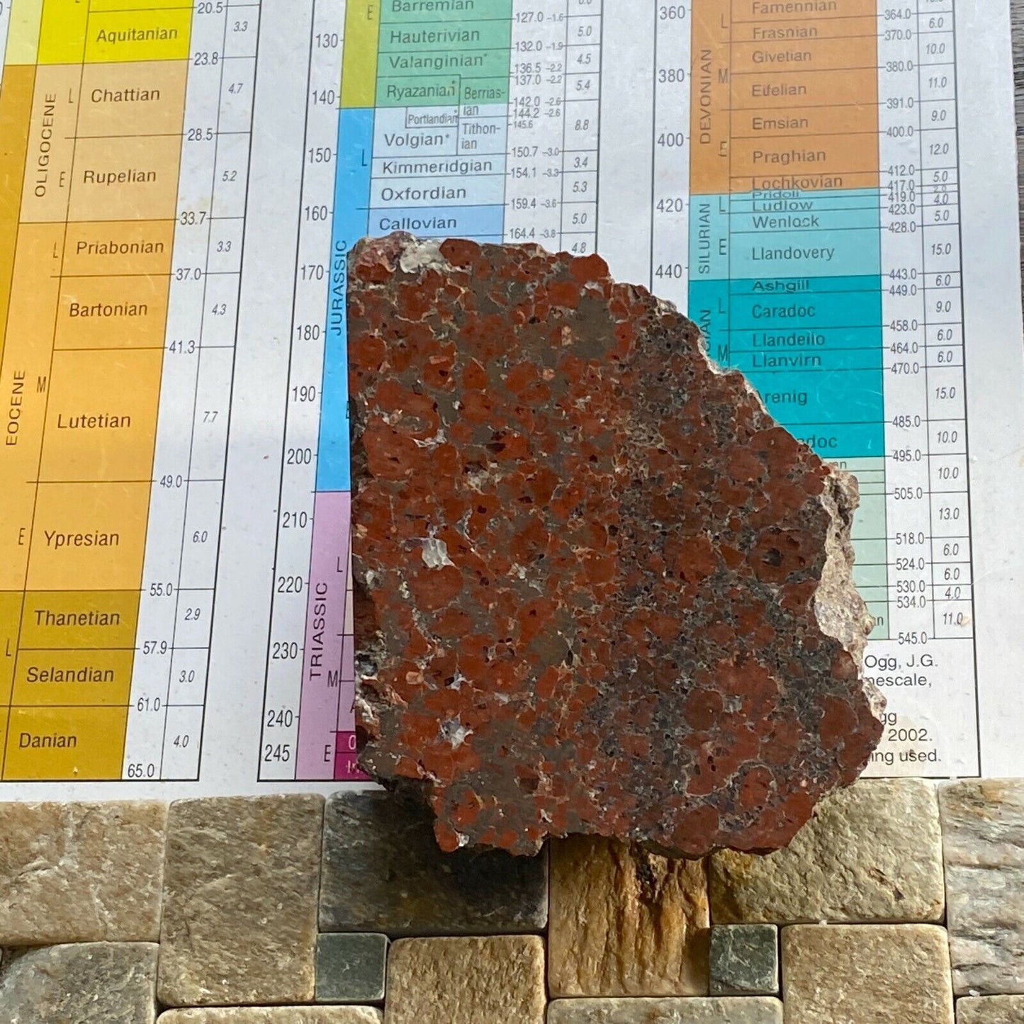 ÉCHANTILLON D'HÉMATITE DE JASPE DE LA MINE DE BUCHENBURG, ALLEMAGNE 464g MF3469