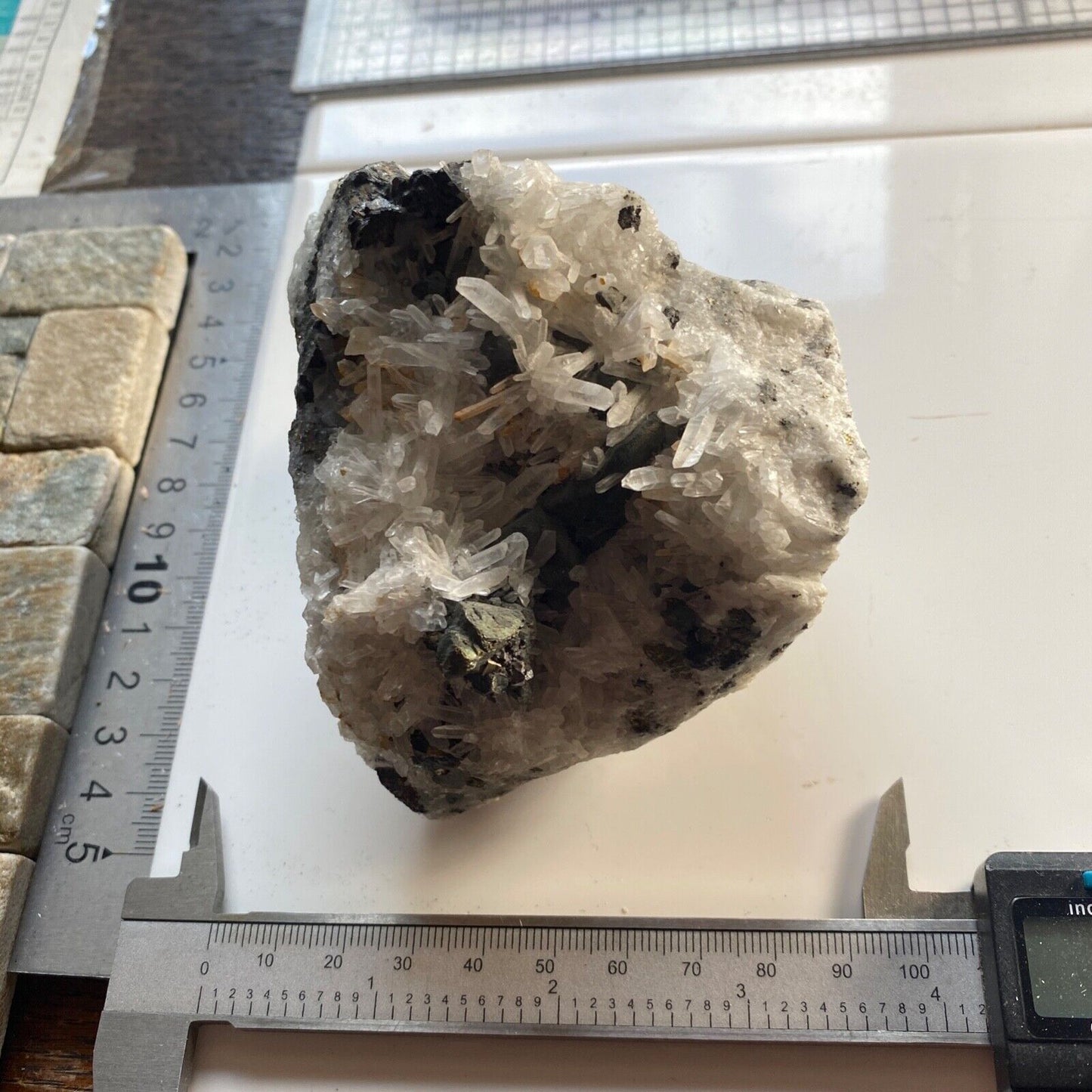 QUARTZ/SPHALERITE/PYRITE FROM SMALLCLEUGH MINE, CUMBRIA 533g MF607