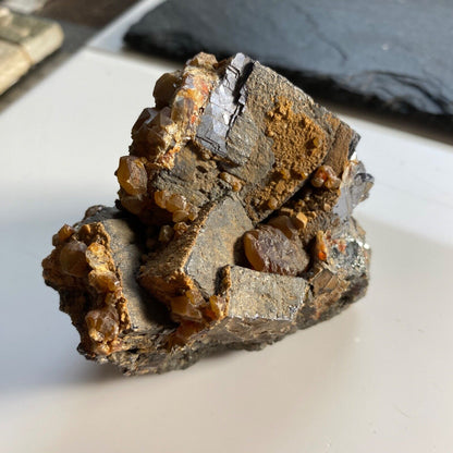 GALÈNE/SIDERITE/SPHALERITE/PYRITE ÉCHANTILLON IMPRESSIONNANT DE ROUMANIE 454g MF1150