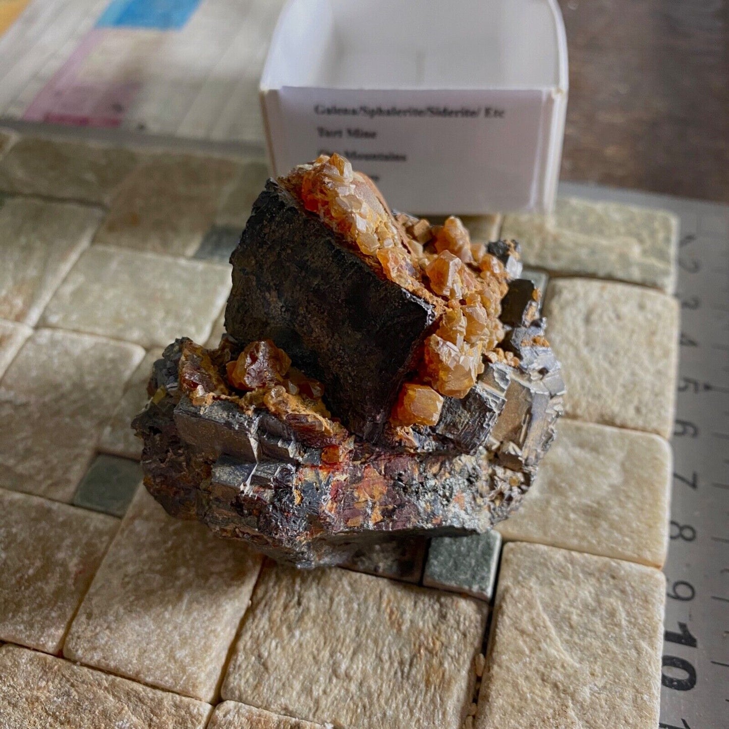 GALENA WITH SIDERITE [ETC] FROM TURT MINE, ROMANIA HEAVY 282g MF1002