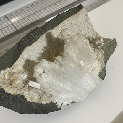 NATROLITE &amp; OKENITE LOVELY MUESTRA GRANDE DE LA INDIA 646g MF3965