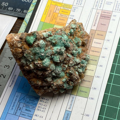 ROSASITE/SELENITE ON DOLOMITE MATRIX 232g  MF9829