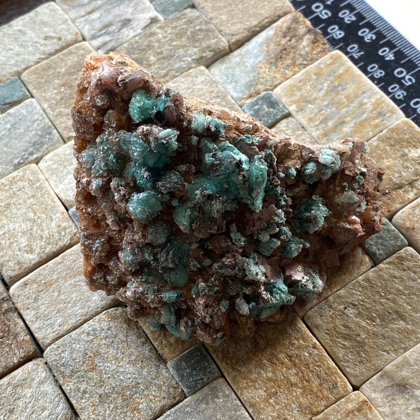 ROSASITE/SELENITE ON DOLOMITE MATRIX 232g  MF9829