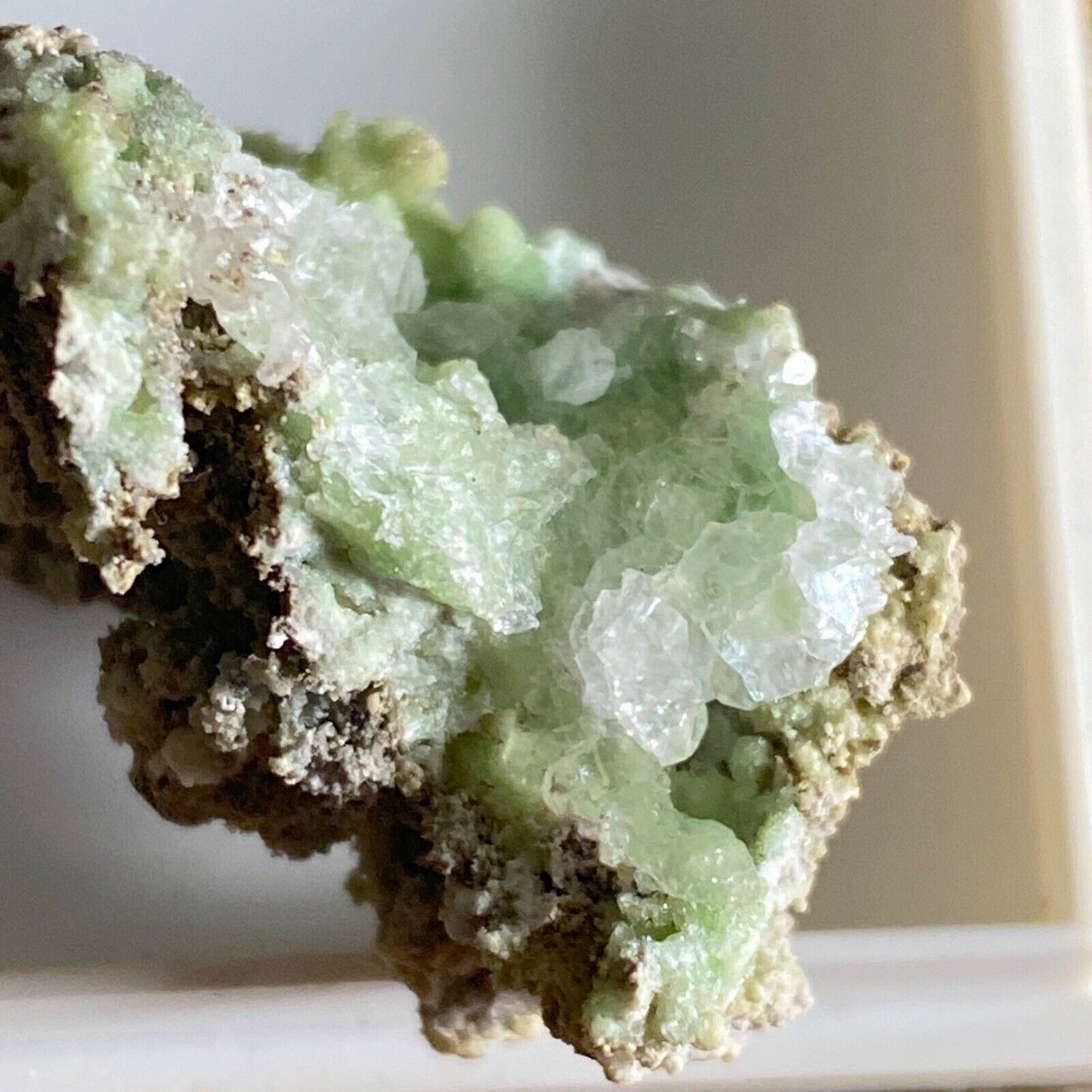 SMITHSONITE & CALCITE FROM KM3 MINE, GREECE 9g MF6997