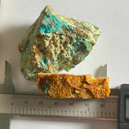 ROSASITE/MALACHITE ON MATRIX FROM DRY GILL CUMBRIA 75g  MF315