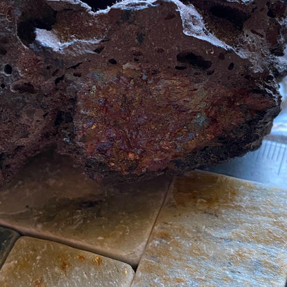 BASALT WITH COPPER MINERALISATION FROM TENERIFE 447g MF1243