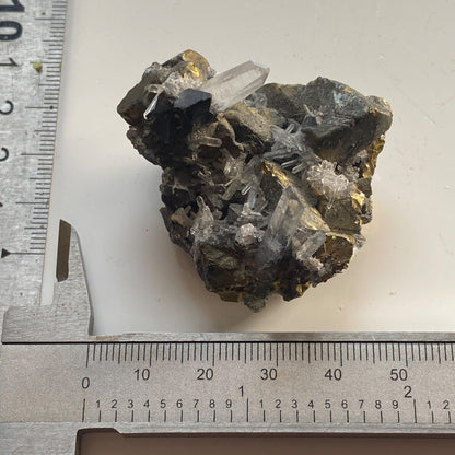 SPHALÉRITE/QUARTZ/CHALCOPYRITE/PYRITE DU PÉROU 48g MF621