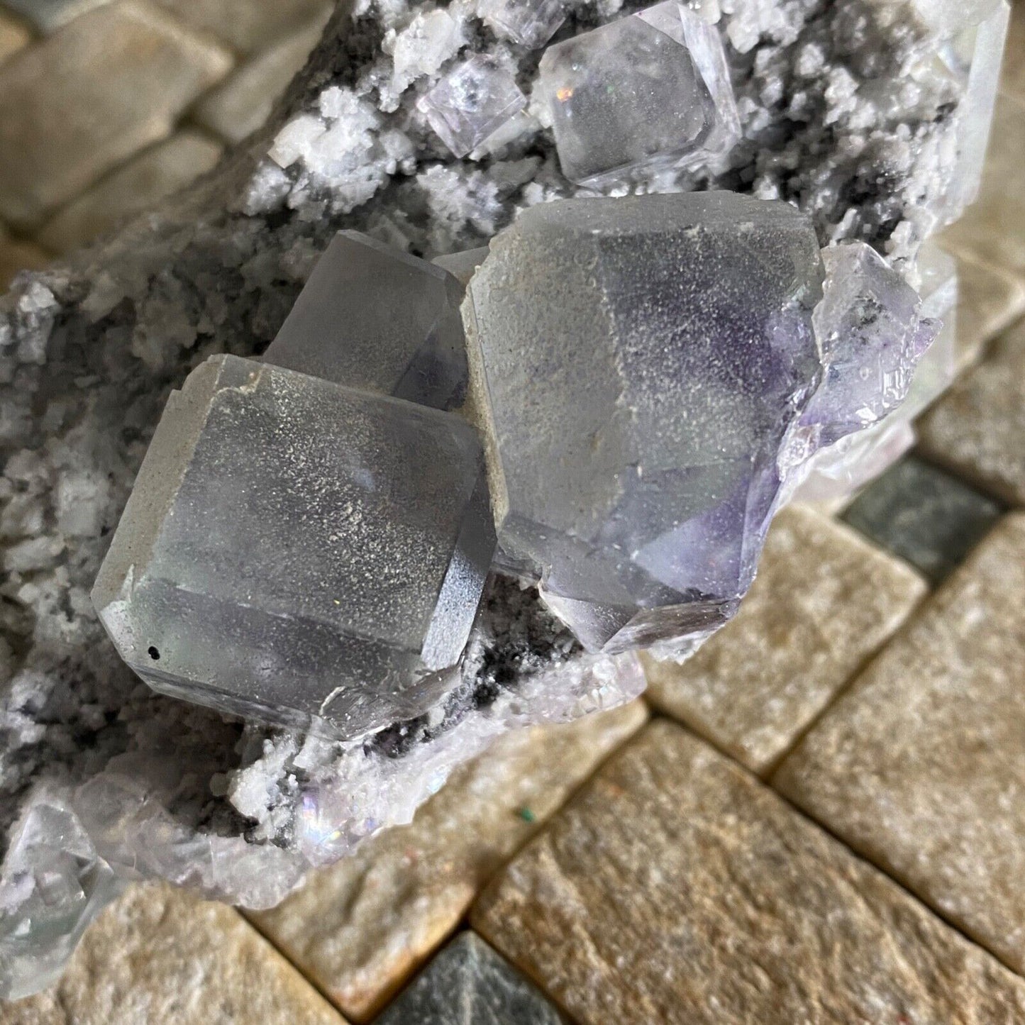 FLUORITE DE LA MINE NIKOLAYEVSKIY, RUSSIE 242g MF867