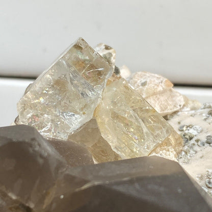 QUARTZ/TOPAZ ETC ON MICROCLINE FROM NAMIBIA 258g MF6972