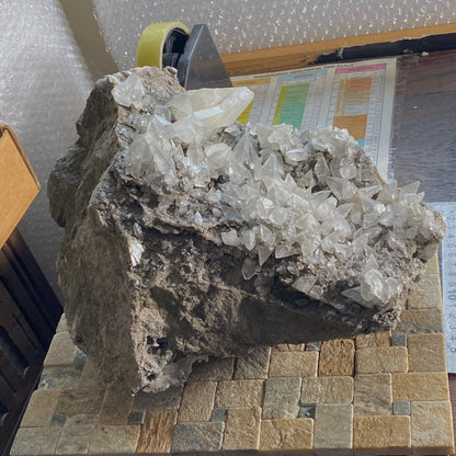 MASSIVE CALCITE CRYSTAL ASSEMBLAGE FROM TAFF WELLS 8kg MF 737
