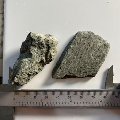 CHLORITE SCHIST [CHLORITOID SCHIST] FROM SUDBURY, CANADA 2 SPECIMENS TOTAL 55g M