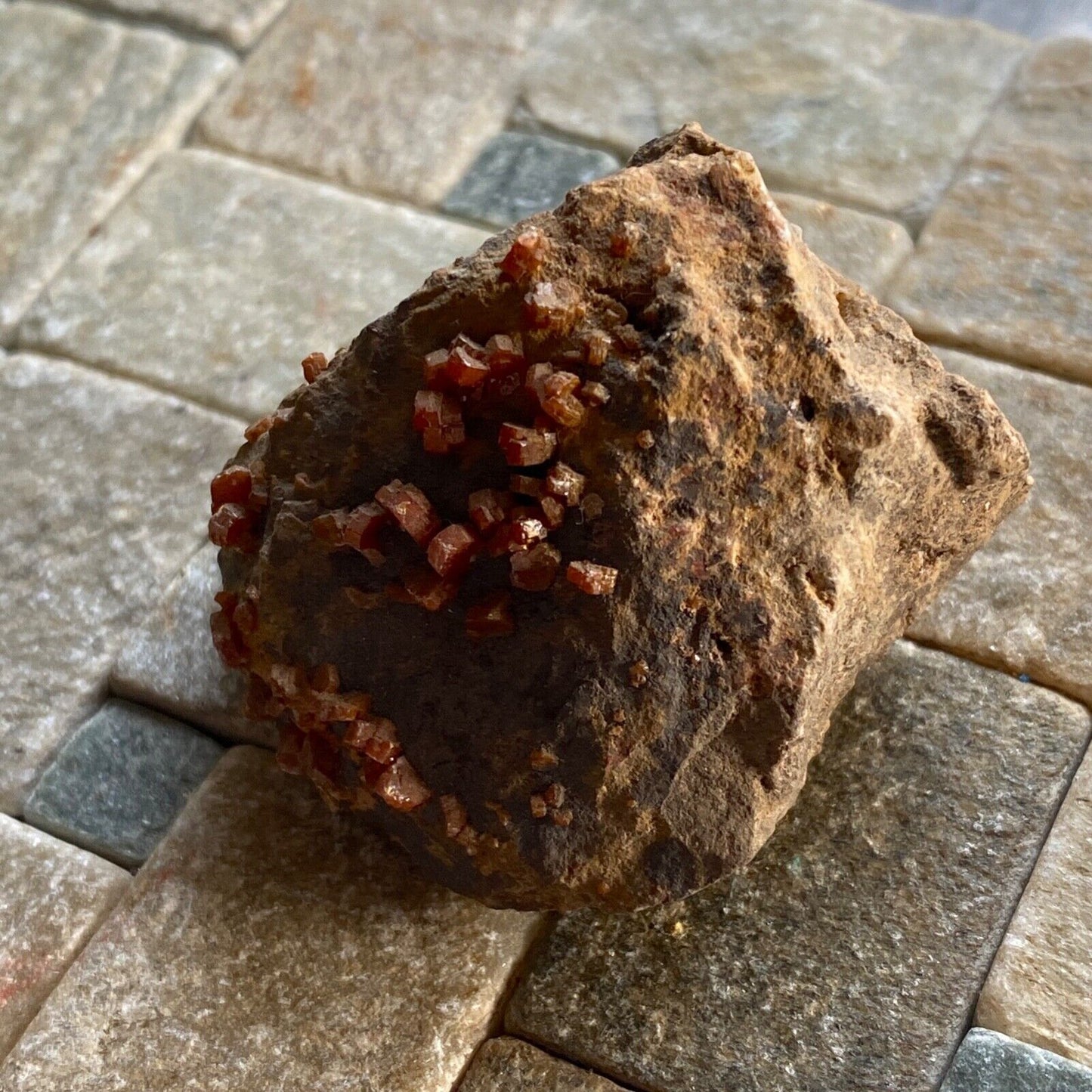 VANADINITE ON MATRIX FROM MIBLADEN, MOROCCO 50g MF960