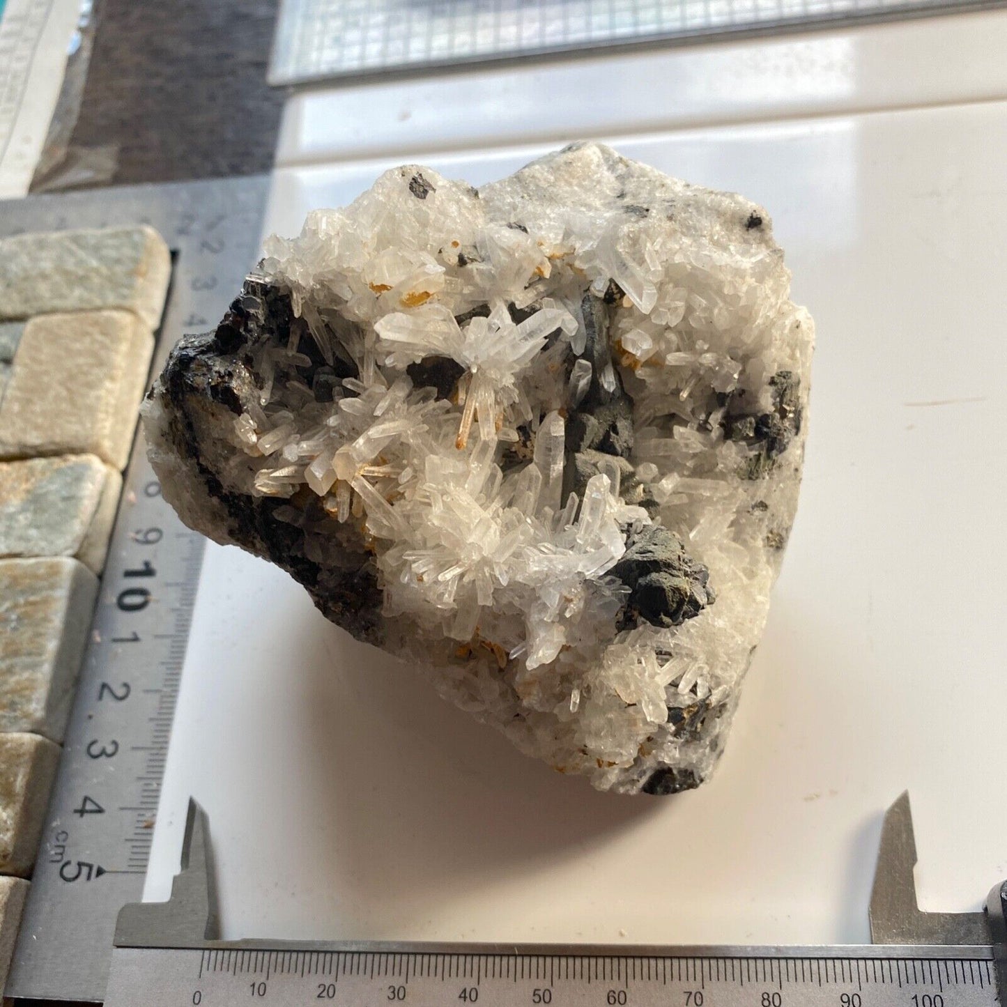 QUARTZ/SPHALERITE/PYRITE FROM SMALLCLEUGH MINE, CUMBRIA 533g MF607