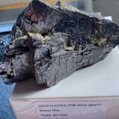 SOLID GALENA ORE FROM BORIEVA MINE, BULGARIA HEAVY 1020g MF1006