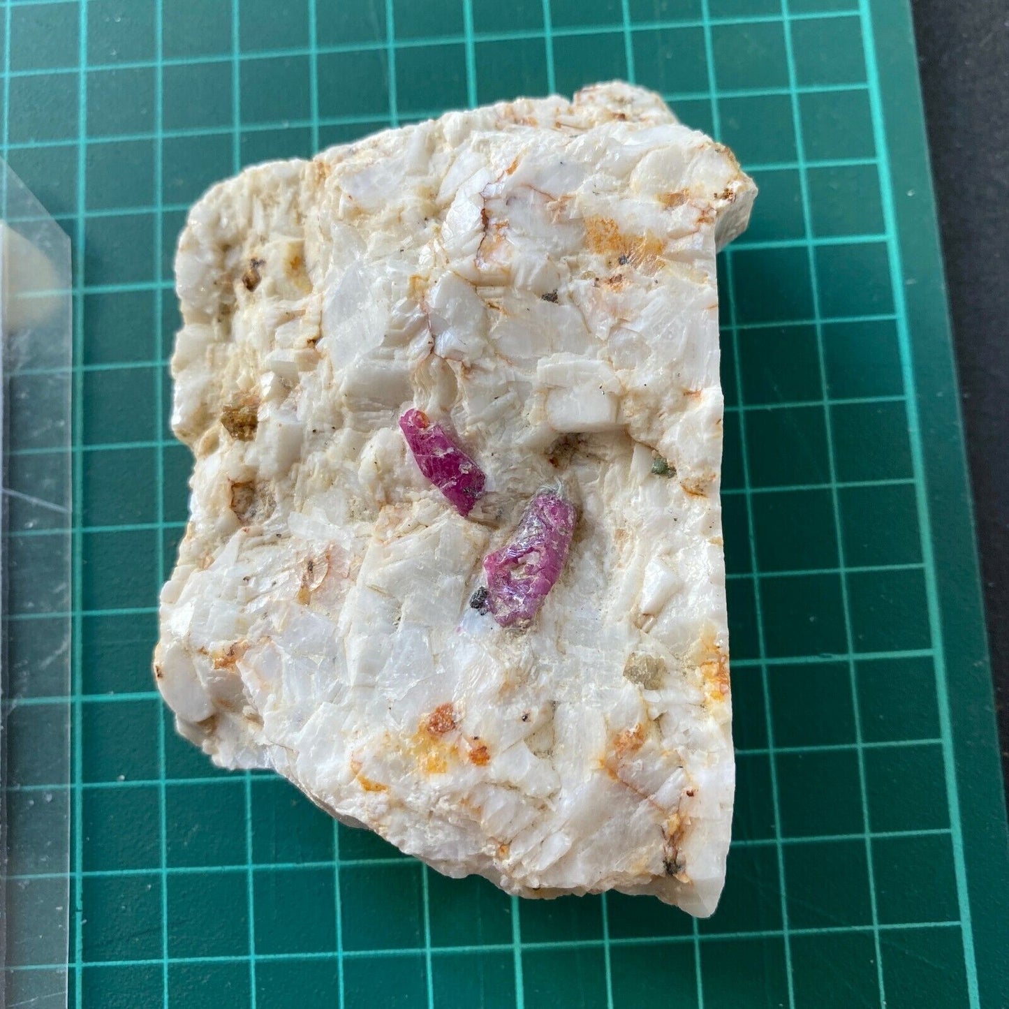 RUBY CORUNDUM ON MARBLE MATRIX FROM HUNZA VALLEY PAKISTAN 215g  MF1531